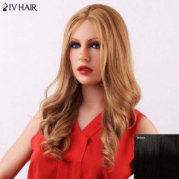 Vogue Moyen partie Shaggy long Big Wave Siv Cheveux capless perruque pour les femmes - Noir 