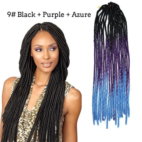 Superbe Trois Dégradé de couleur synthétique Braids Dreadlock Extension de cheveux pour les femmes - 09 