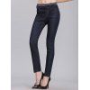 Femmes Brief  's taille élastique cheville Denim Pants - Bleu Toile de Jean 2XL
