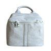 Stylish Solid Color and Zippers Design Women's Satchel - Gris Clair 