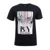 Zebra Stripes Motif T-shirt - Noir L