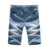 Ripped Denim Men's Bermuda Shorts - Bleu clair 34