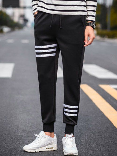 stripe jogger pants mens