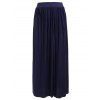 Casual Maxi jupe plissée pour les femmes - Bleu Violet ONE SIZE