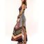 Tropical Side Slit Maxi Open Back Dress - COLORMIX S