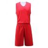 Color Block Spliced Geometric Print V-Neck Sleeveless Sport Suit ( Tank Top + Shorts ) - Rouge 5XL