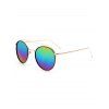 Crossbar Élégant Lens Sunglasses Colorful pour les femmes - d'or 