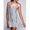 Chic Spaghetti Strap Asymmetric effilochée Dress Backless pour les femmes - Blanc XL
