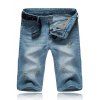 Zipper Fly Distressed Men 's Denim Shorts - Bleu clair 34