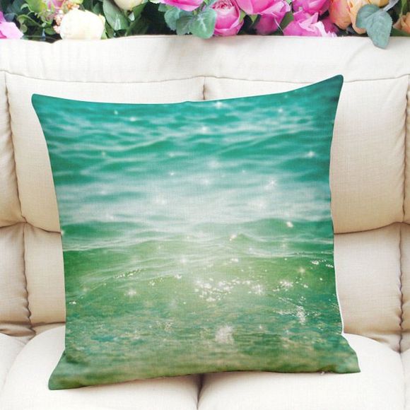 Motif Sweet Home Decor Place Shiny Ocean Taie - Glauque 