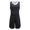 Style de Reversible Color Block Splicing V-Neck manches Sport Suit (Tank Top + Shorts) - Noir XL