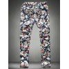 Élégant minuscules fleurs Printed Drawstring Waistband Pantalons simple pour les hommes - multicolore 4XL
