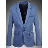 Trendy simples Revers Notch Bouton d'ouverture Casual Blazer For Men - Bleu 3XL