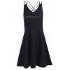 V-Neck Spaghetti Strap Backless robe de Casual femmes - Noir ONE SIZE(FIT SIZE XS TO M)