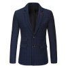 Trendy entaillé col à revers classique Vérifié Blazer pour les hommes - Bleu Violet XL