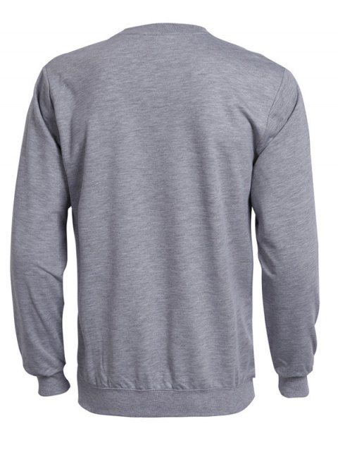 [66% OFF] 2019 Rib Splicing Long Sleeve Solid Color Men's Sweatshirt In ...