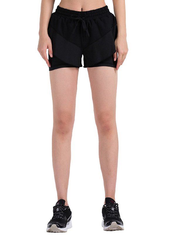 

Elastic Waist Sport Shorts, Black