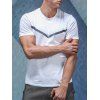 Trous Quick-Dry T-Shirt Design Linellae col rond manches courtes hommes s ' - Blanc S