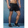 Shorts Pockets Zipper design-Dry rapide taille élastique Jambe droite Hommes  's - Noir XL