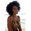 Mode Afro Courts Bouclés Side Bang perruque de cheveux synthétiques pour les femmes - Noir 