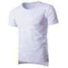 Pur Brief couleur de poche à manches courtes T-shirt pour les hommes - Blanc L