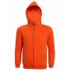 Capuche à manches longues Zip-Up Solid Color Men 's Hoodie - Orange 3XL