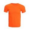 T-shirt de couleur unie à manches courtes hommes - Orange L