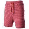 Casual Drawstring Waistband Design Striped Shorts For Men - Rouge 2XL