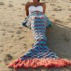 Chic Quality Wool Knitting Fish Scale and Tassel Design Mermaid Shape Blanket - JACINTH 