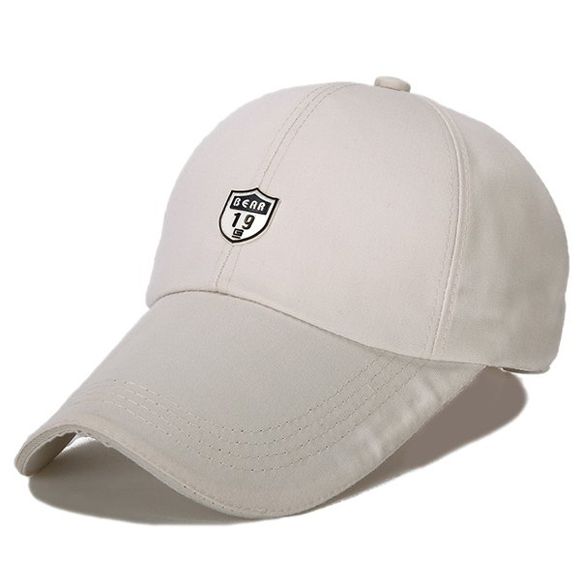 Stylish Outdoor Solid Color Long Peak Sunscreen Baseball Hat - Blanc Cassé 