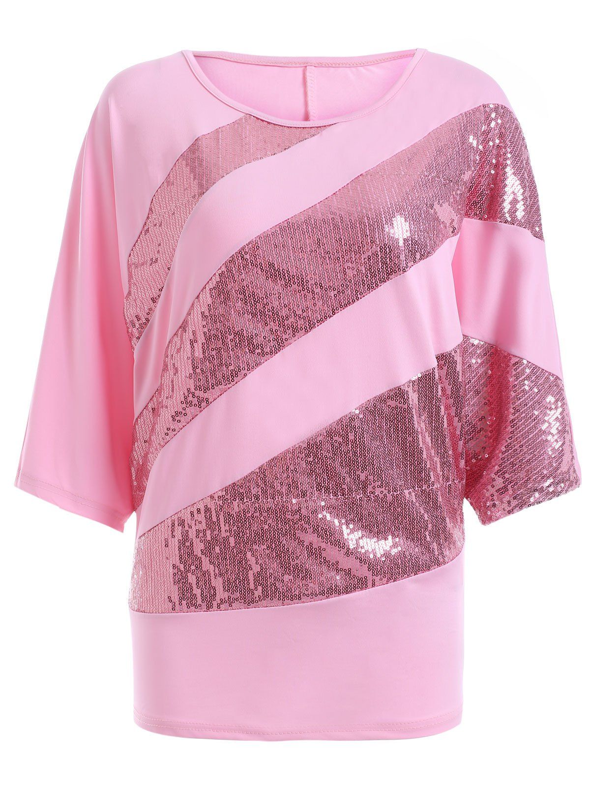 

Sequin Embellished Loose Top, Pink