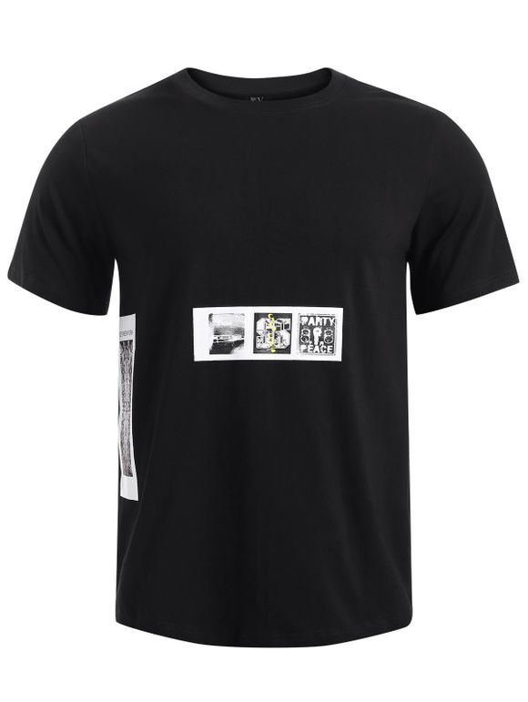 Motif spécial Signage manches courtes T-shirt - Noir XL