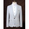 REVERS One Design Bouton de Solid Color Men  Business Suit - Gris Clair 3XL