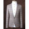 Lapel One Button Design Plaid Pattern Men's Business Suit - Carré 2XL