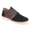 Trendy Colour Splicing and Tie Up Design Men's Casual Shoes - Noir 43