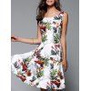 Femmes Graceful  's imprimé floral robe taille haute - Blanc XL