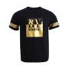 BoyNewYork T-shirt à Manches Courtes Design de Bandes Appliques - Noir XL