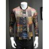 Trendy Stand Collar Long Sleeves Tartan Jacket - multicolore 3XL