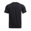 Motif abstrait Applique T-shirt manches courtes - Noir L