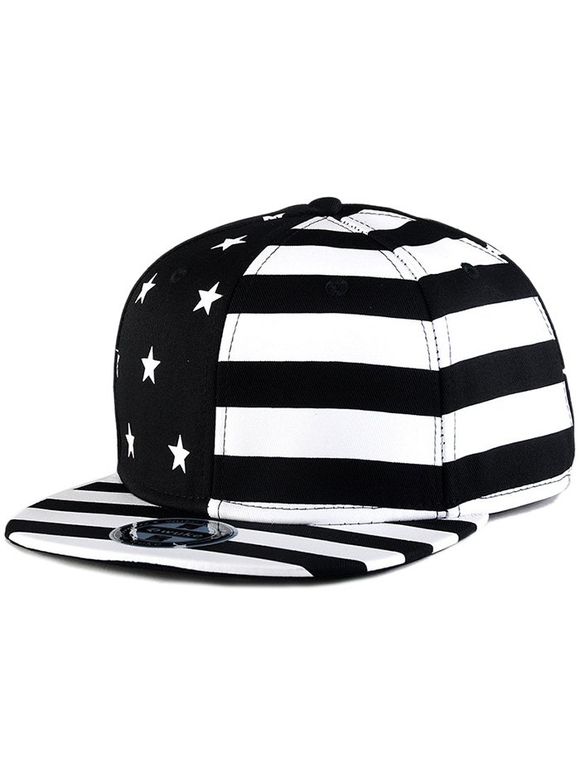 Drapeau Chic US Snapback Hat - Noir 