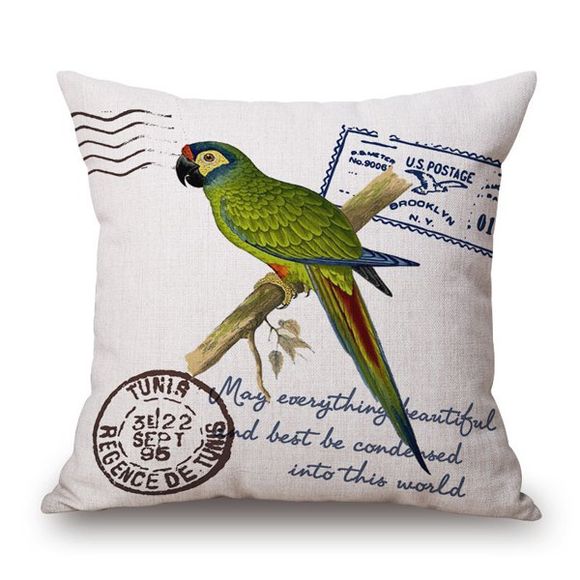 Parrot haute qualité sur la branche Postmark Lettre design Taie Sofa - Herbe Verte 