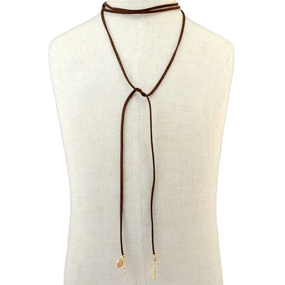 Vintage Faux Turquoise réglable Layered Necklace Choker pour les femmes - café 