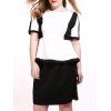 Plus Size Peplum T-shirt - Blanc 5XL