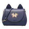 Fashionable Solid Color and Butterfly Pattern Design Women's Shoulder Bag - Bleu profond 
