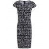 Bodycon manches courtes col rond Lettre Robe imprimée - Noir 2XL