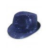 Motif Chic Starry Sky Hemming Fedora Hat - Bleu Violet 