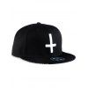 Chic Croix broderie Snapback Hat - Noir 