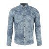 Bandhnu design col rabattu manches longues Bouton-Down Men 's  Shirt - Bleu XL