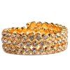 Delicate Tiered ronde strass évider Bracelet pour les femmes - d'or 
