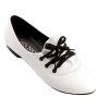 Solide Couleur élégant et chaussures plates Tie Up Design Femmes  's - Blanc 39